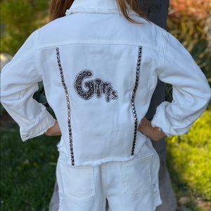 Two pieces jeans suit